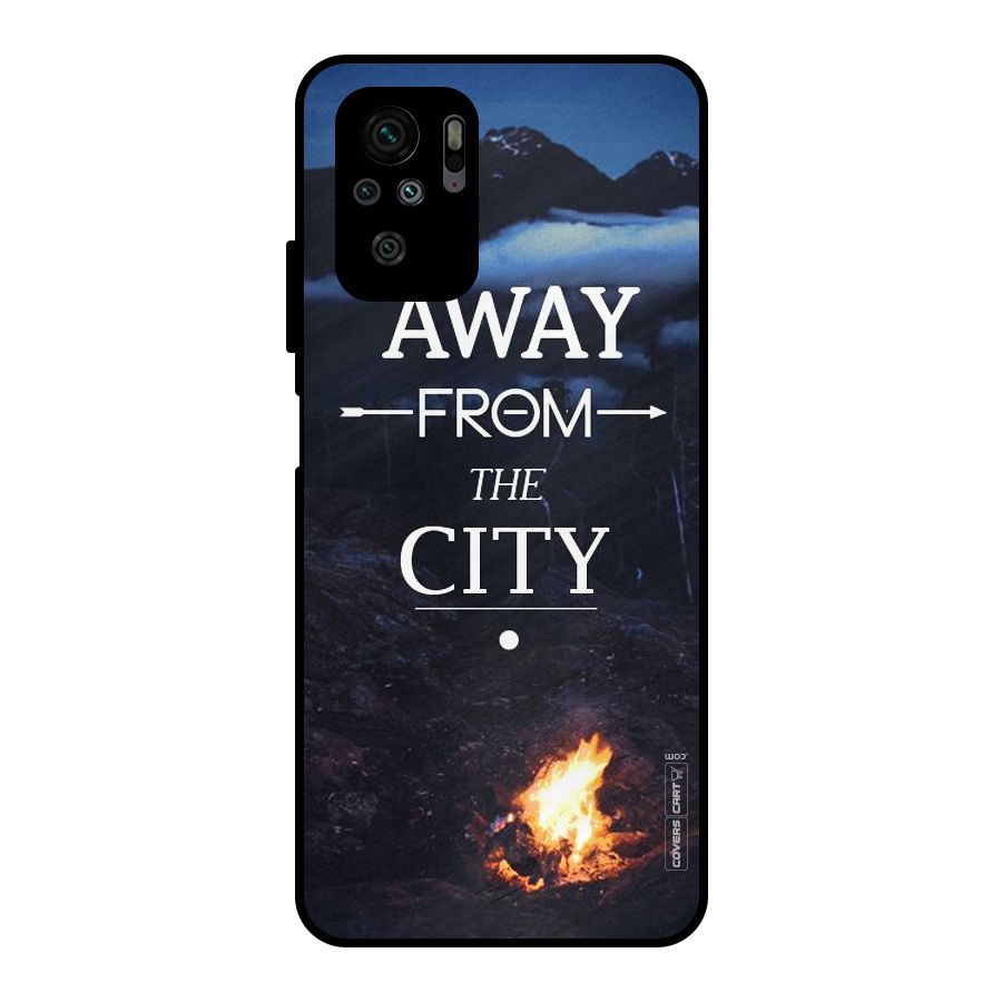 Away From City Metal Back Case for Redmi Note 10S
