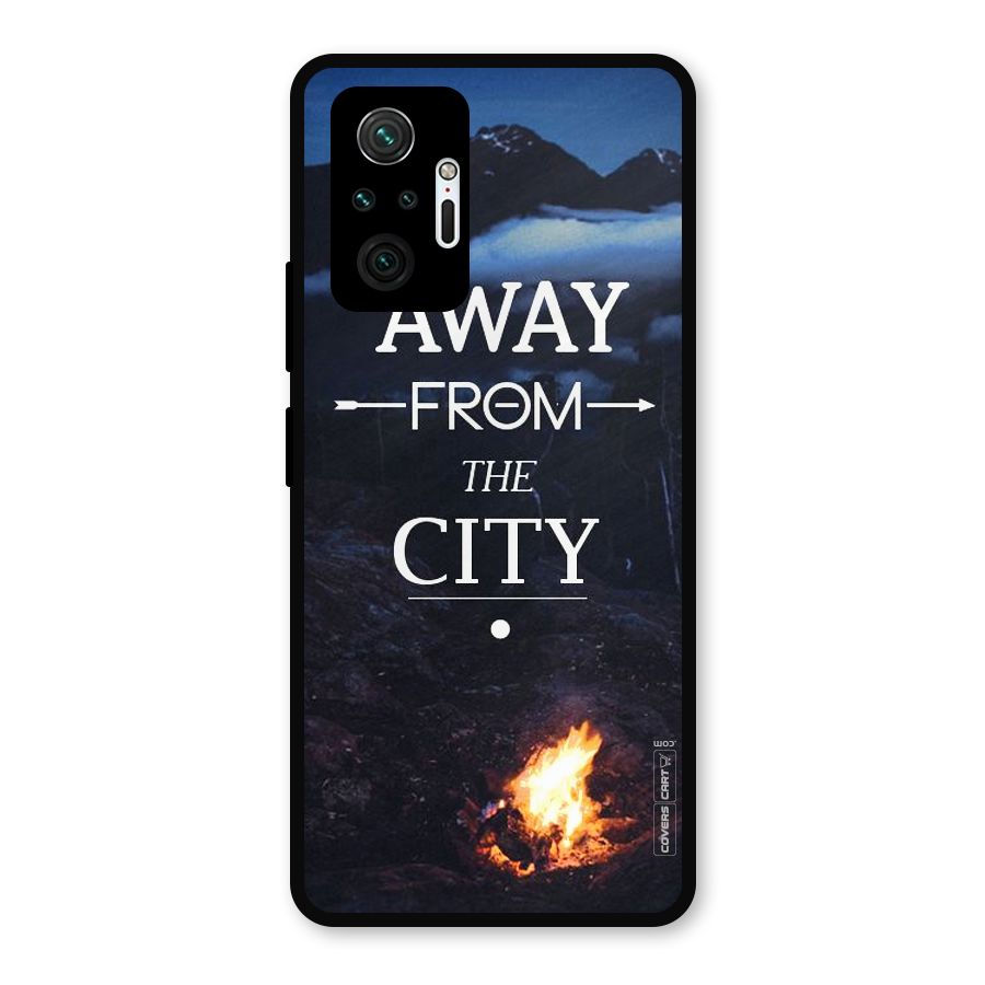Away From City Metal Back Case for Redmi Note 10 Pro