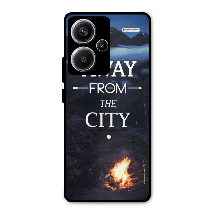 Away From City Metal Back Case for Redmi Note 13 Pro Plus