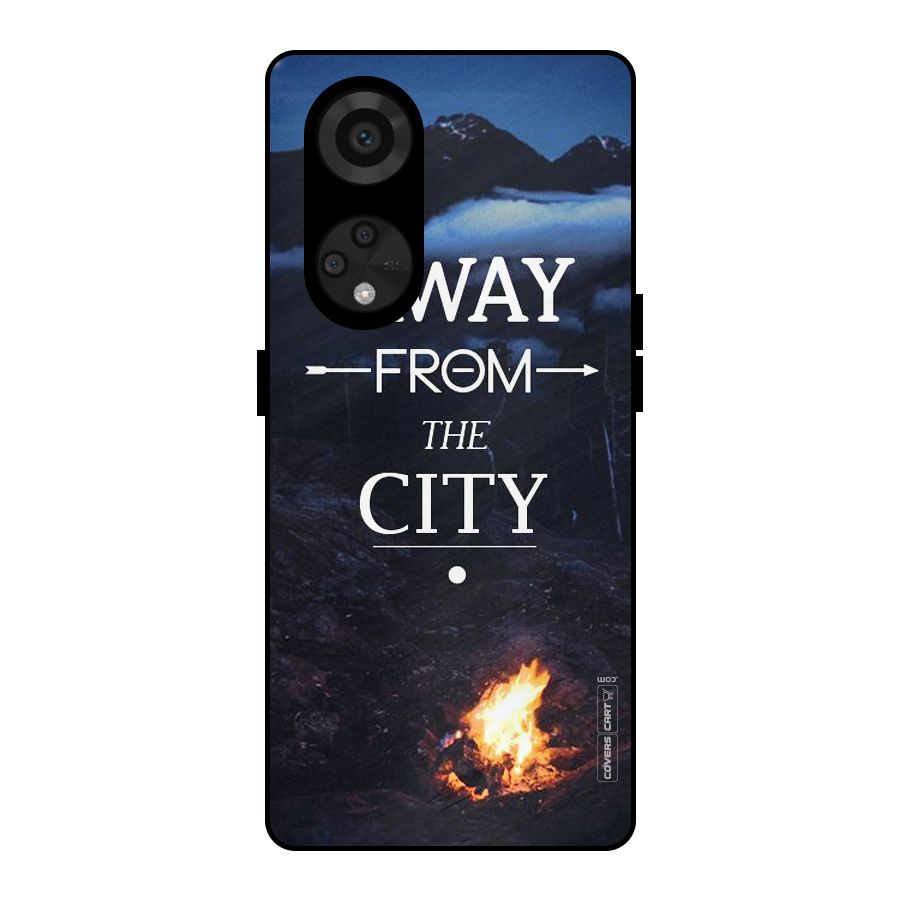 Away From City Metal Back Case for Reno8 T 5G