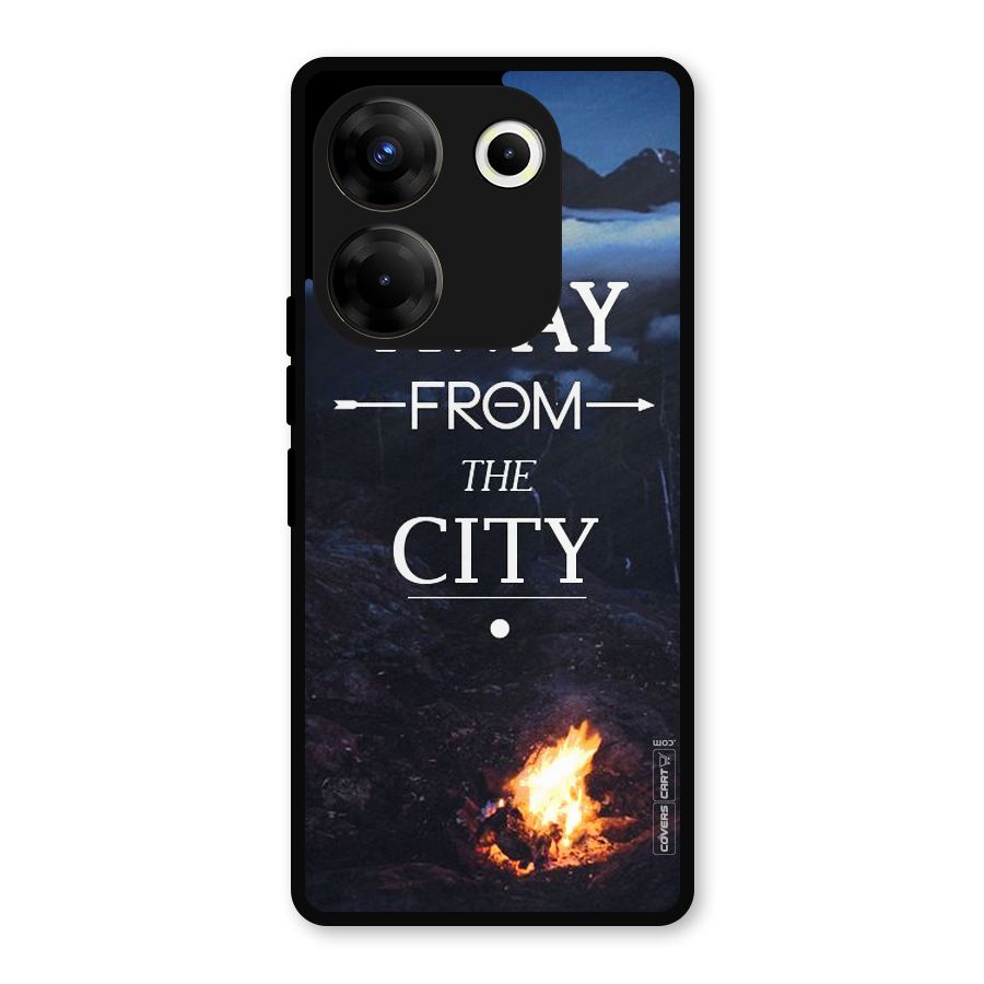 Away From City Metal Back Case for Tecno Camon 20