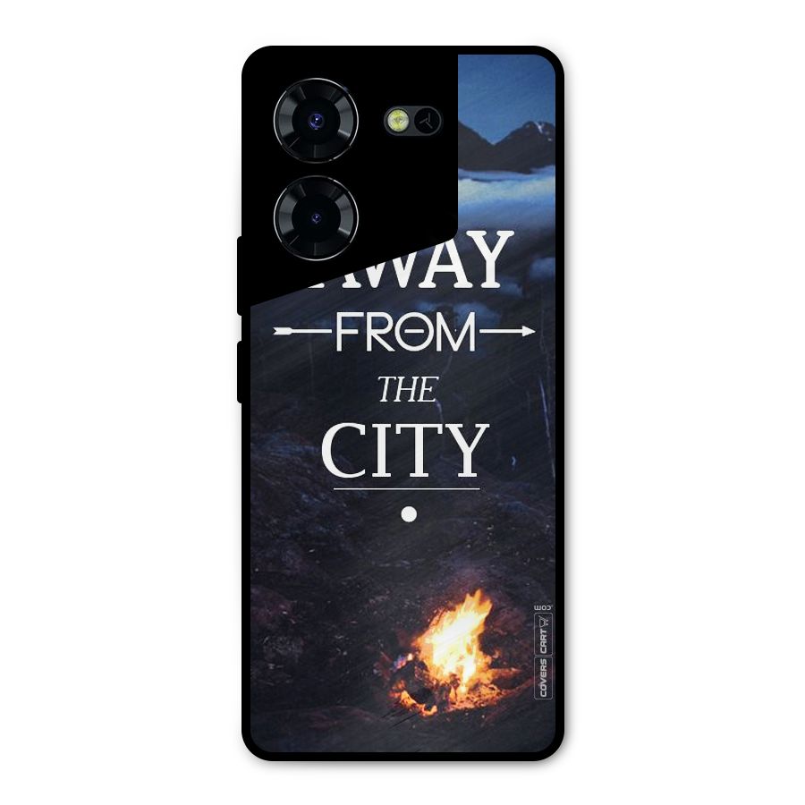 Away From City Metal Back Case for Tecno Pova 5 Pro 5G