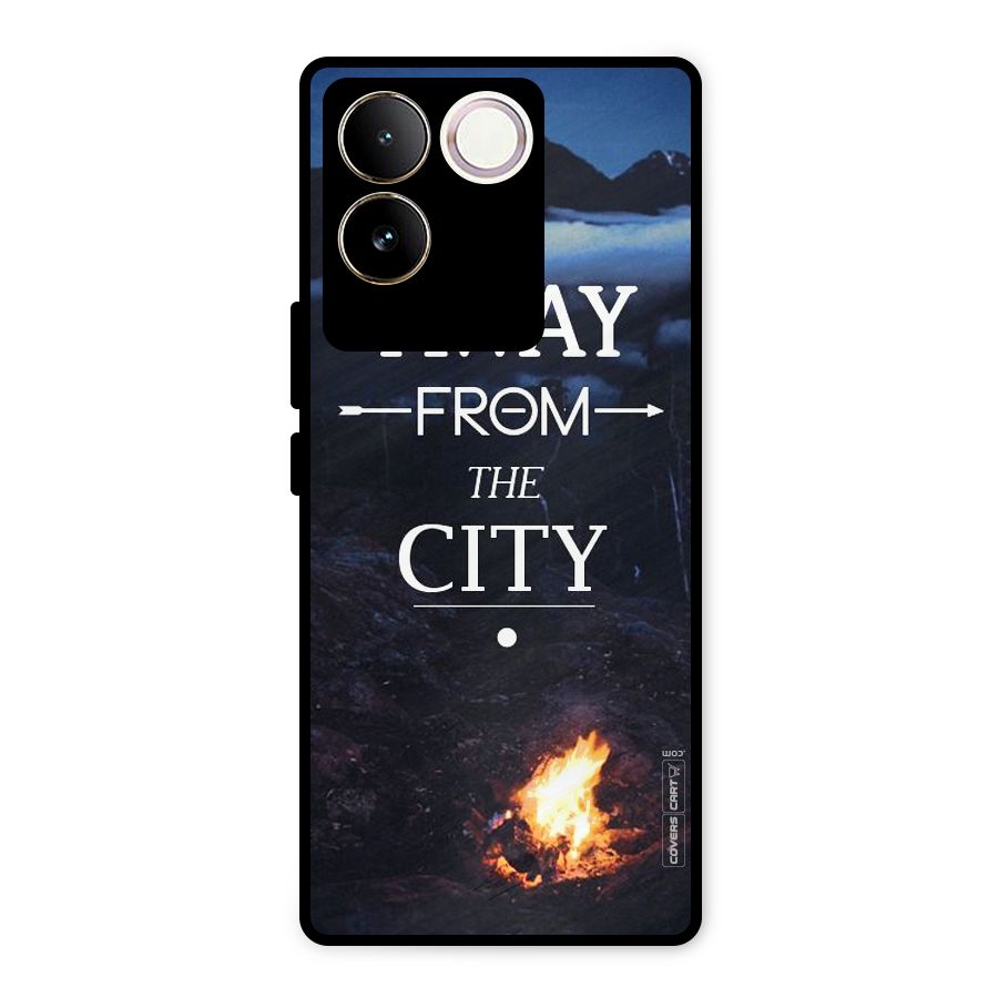 Away From City Metal Back Case for Vivo T2 Pro