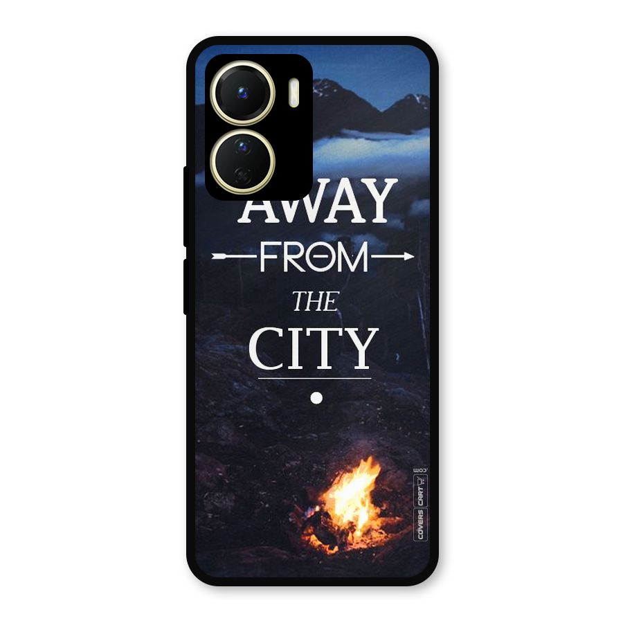 Away From City Metal Back Case for Vivo T2x