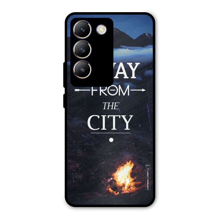 Away From City Metal Back Case for Vivo T3 5G