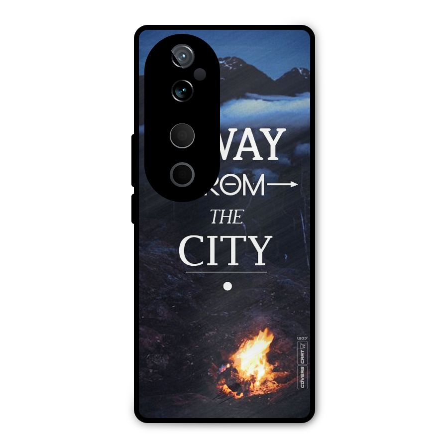 Away From City Metal Back Case for Vivo T3 Ultra