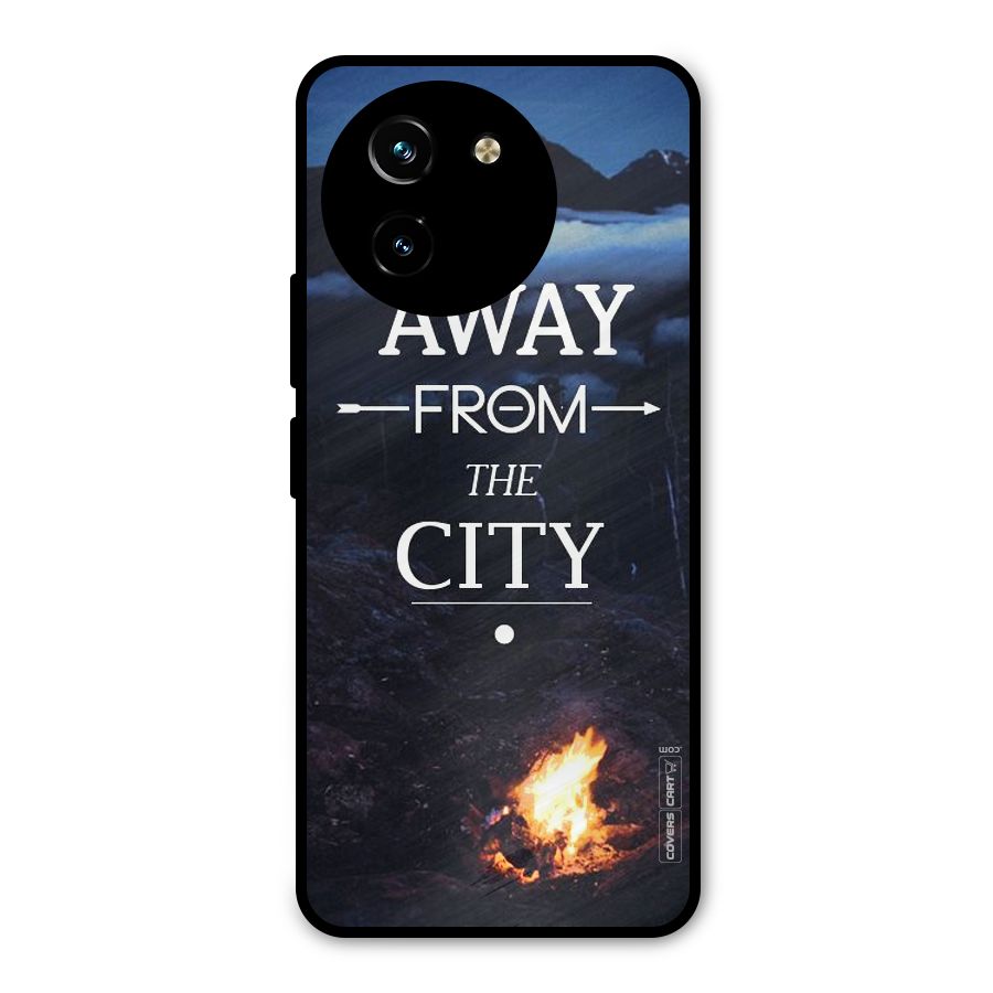 Away From City Metal Back Case for Vivo T3x