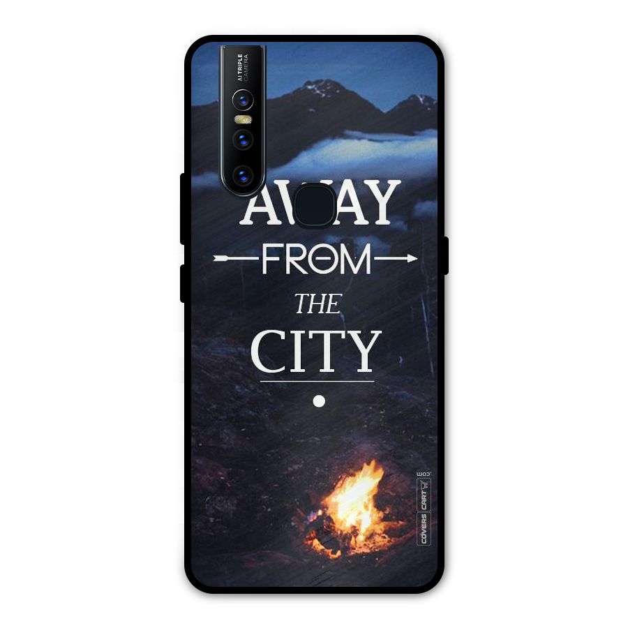 Away From City Metal Back Case for Vivo V15