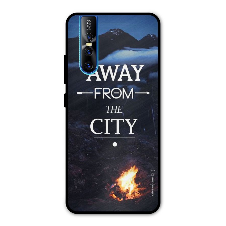 Away From City Metal Back Case for Vivo V15 Pro