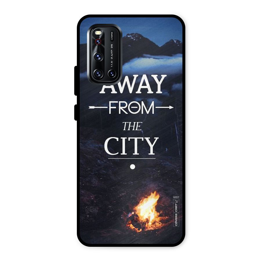 Away From City Metal Back Case for Vivo V19