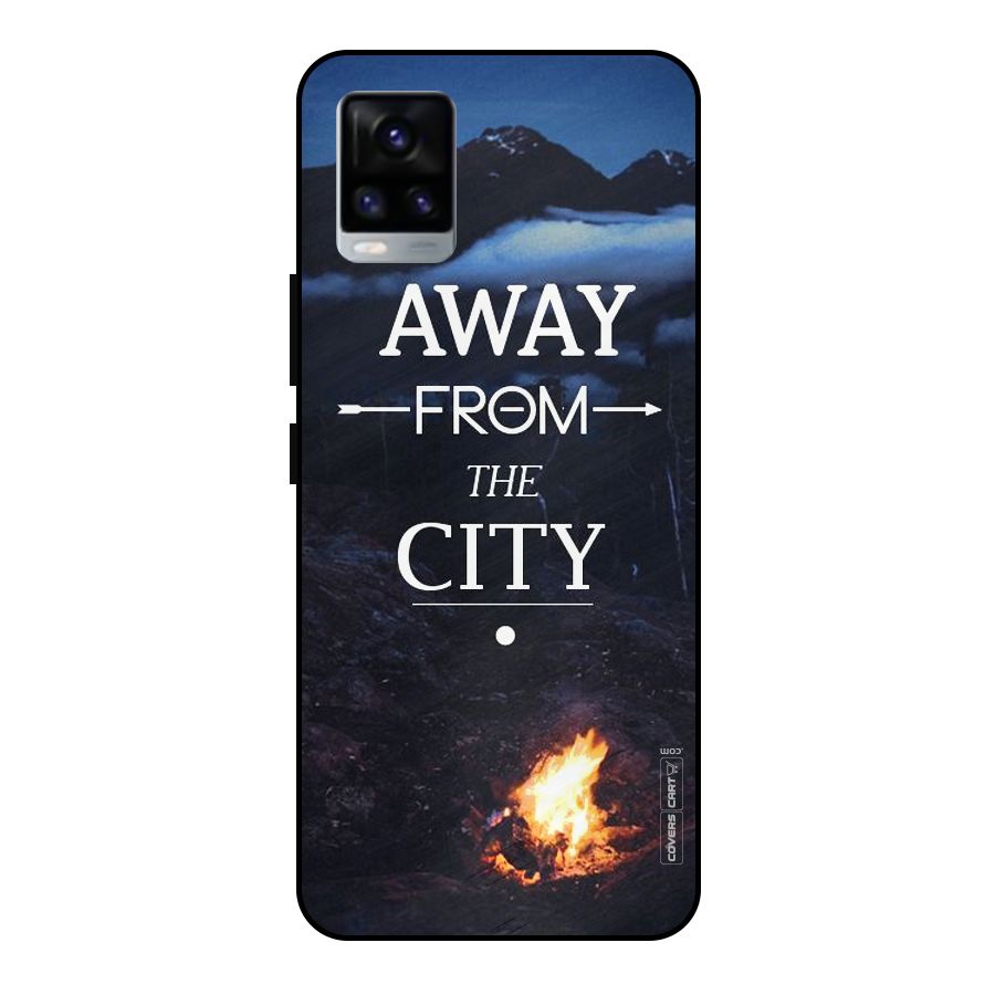 Away From City Metal Back Case for Vivo V20