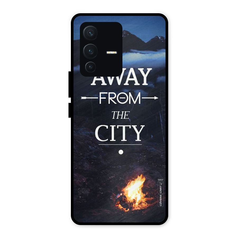 Away From City Metal Back Case for Vivo V23 5G