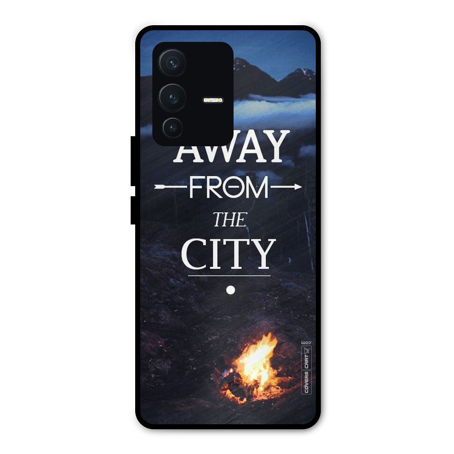 Away From City Metal Back Case for Vivo V23 Pro