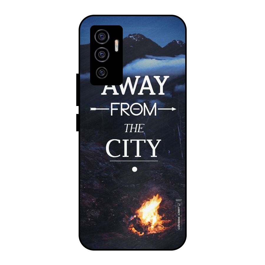 Away From City Metal Back Case for Vivo V23e
