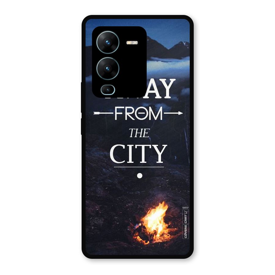 Away From City Metal Back Case for Vivo V25 Pro