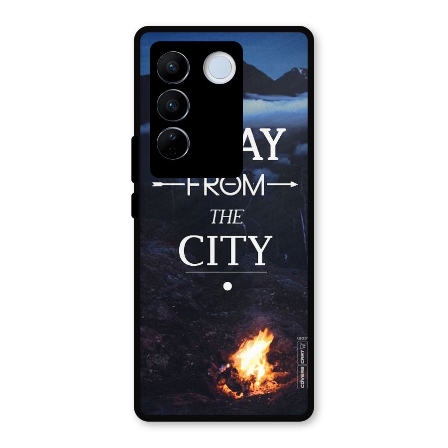 Away From City Metal Back Case for Vivo V27