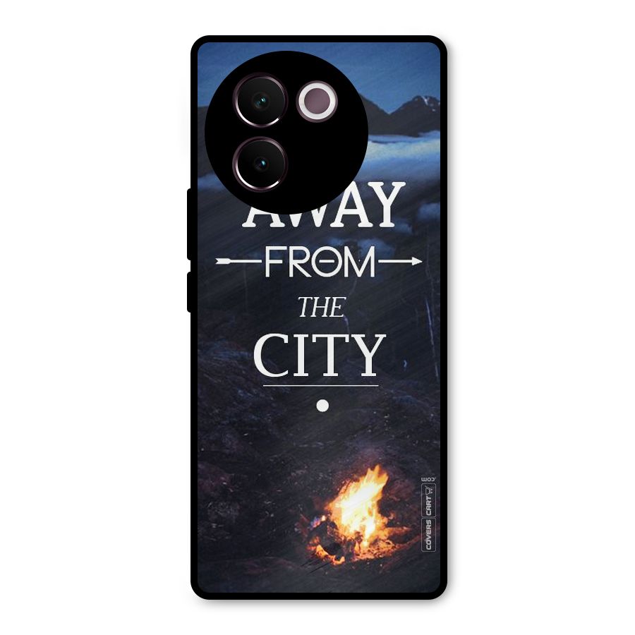 Away From City Metal Back Case for Vivo V30e