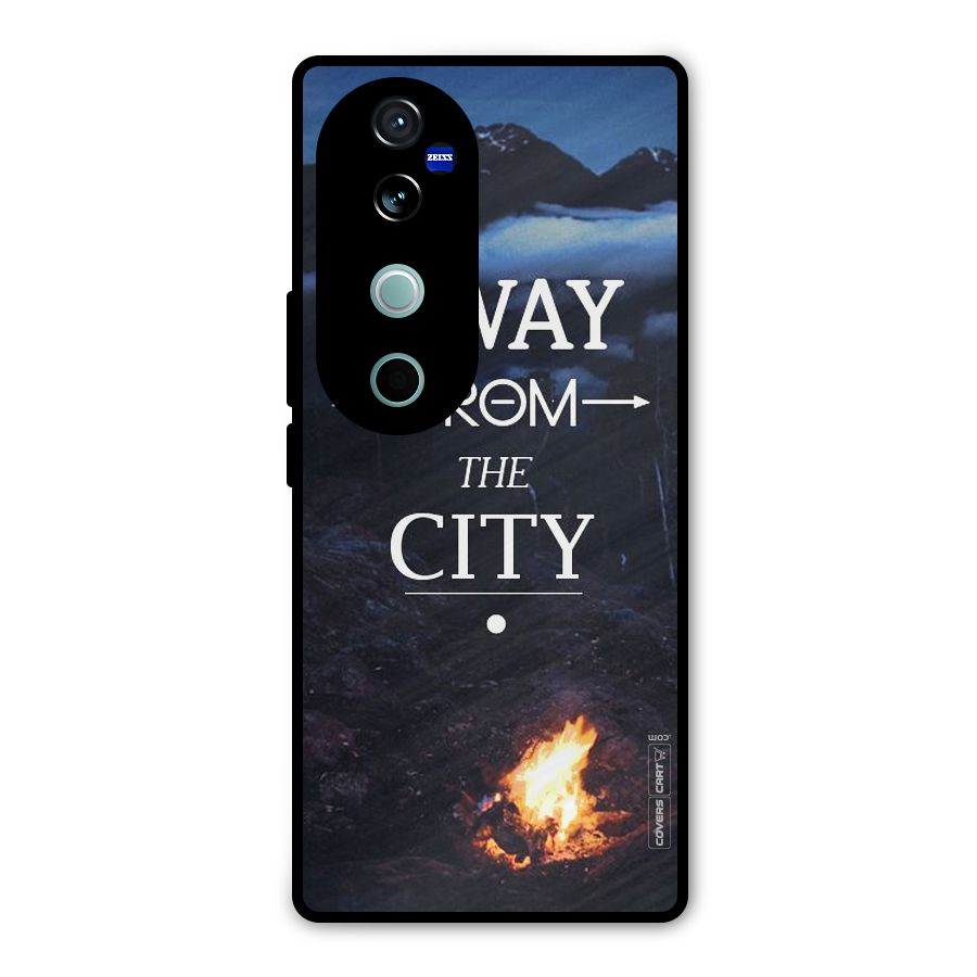 Away From City Metal Back Case for Vivo V40
