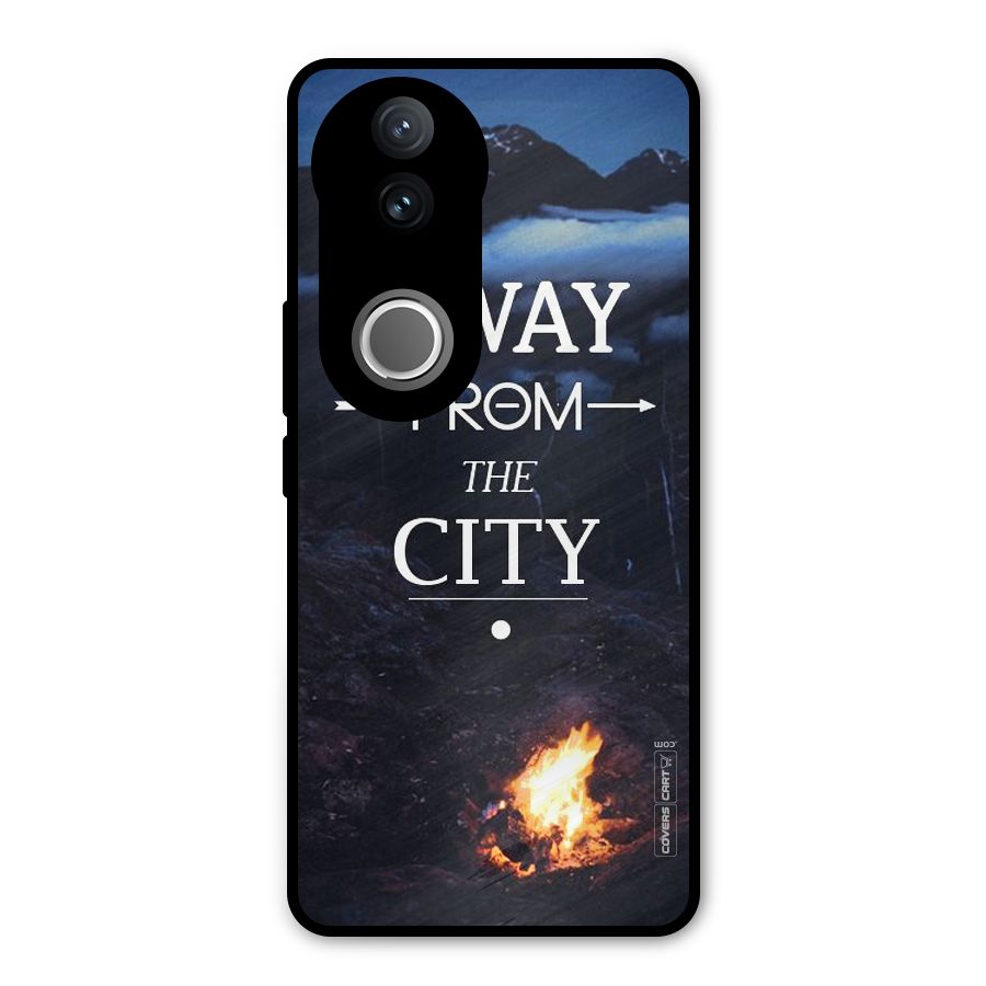 Away From City Metal Back Case for Vivo V50e
