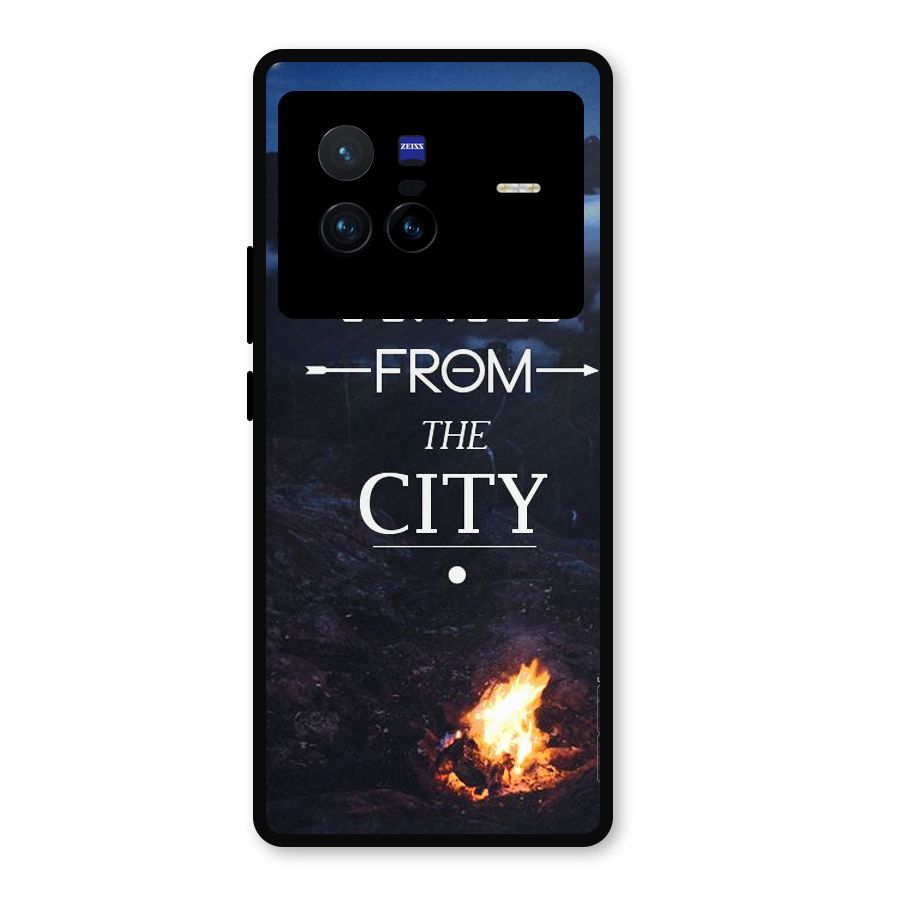 Away From City Metal Back Case for Vivo X80