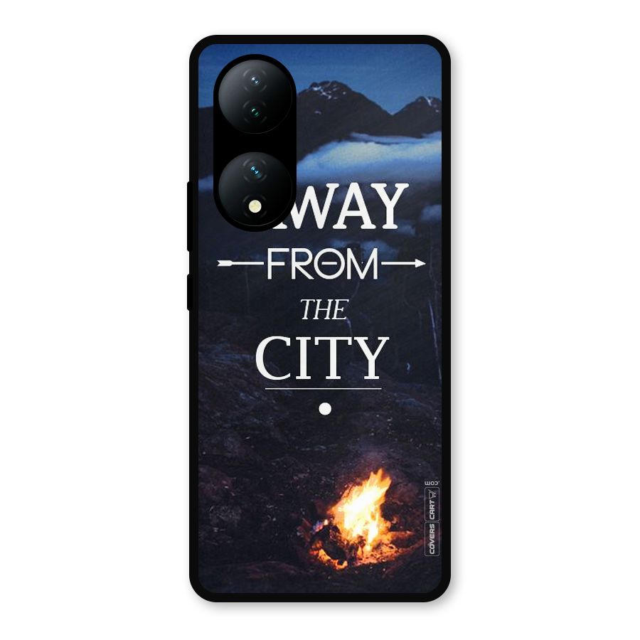 Away From City Metal Back Case for Vivo Y100a