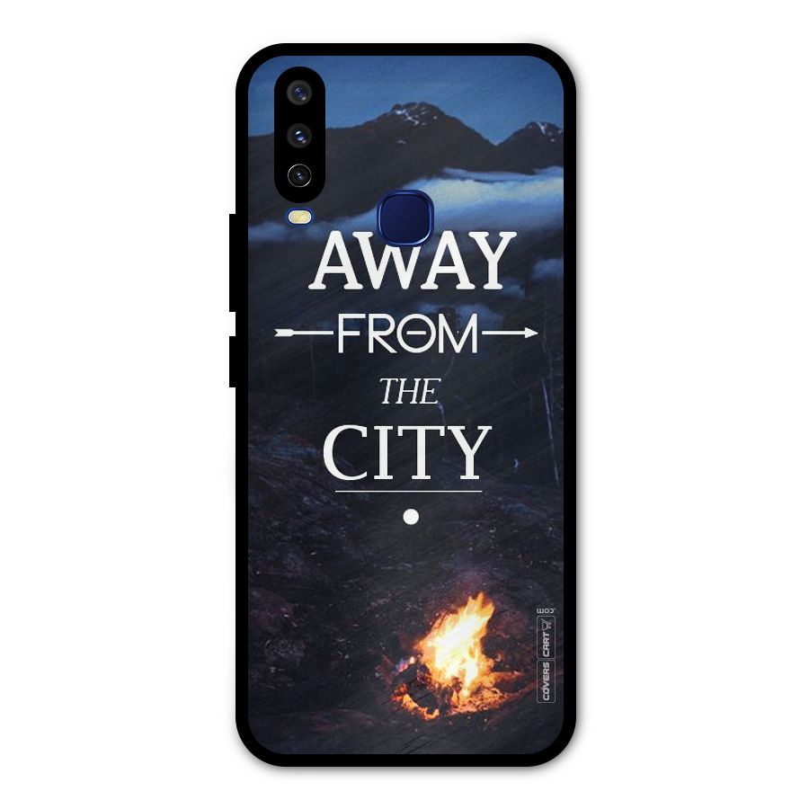 Away From City Metal Back Case for Vivo Y12