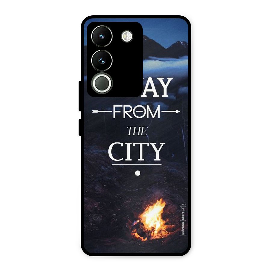 Away From City Metal Back Case for Vivo Y200
