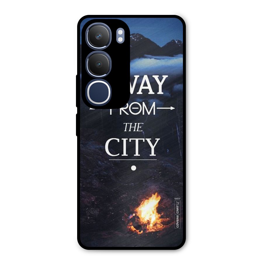 Away From City Metal Back Case for Vivo Y29
