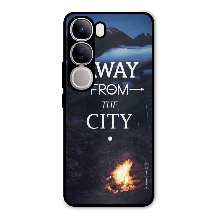 Away From City Metal Back Case for Vivo Y300