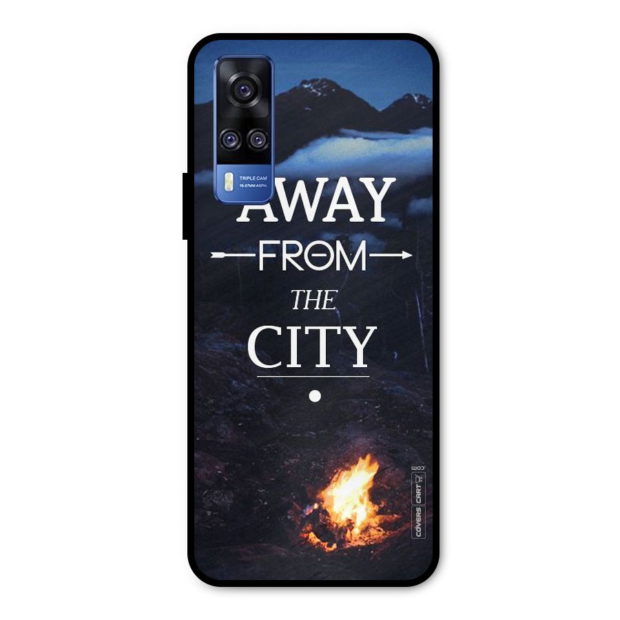 Away From City Metal Back Case for Vivo Y31