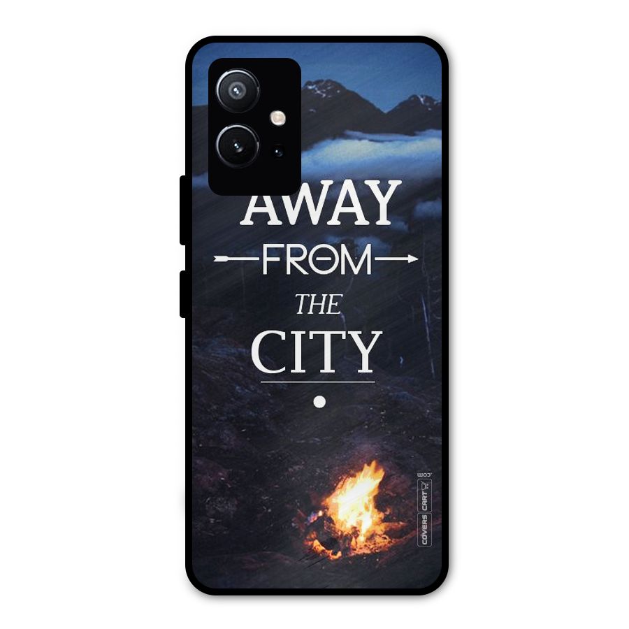 Away From City Metal Back Case for Vivo Y75 5G