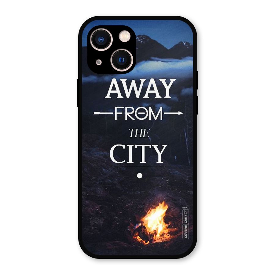 Away From City Metal Back Case for iPhone 13