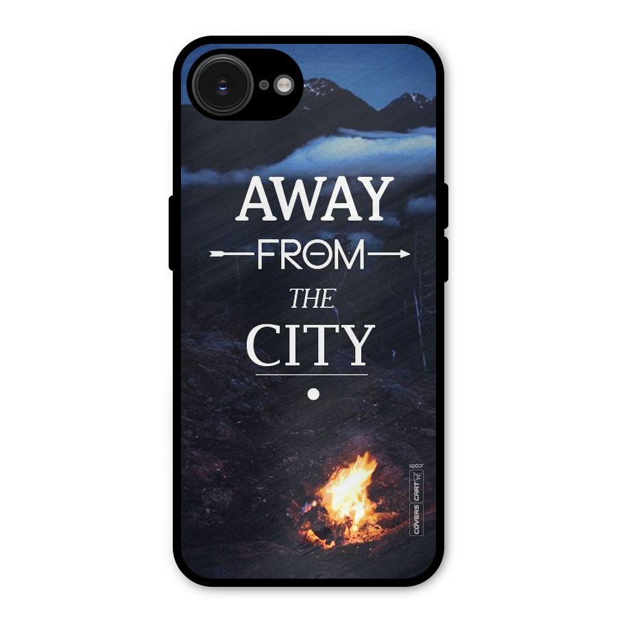 Away From City Metal Back Case for iPhone 16e