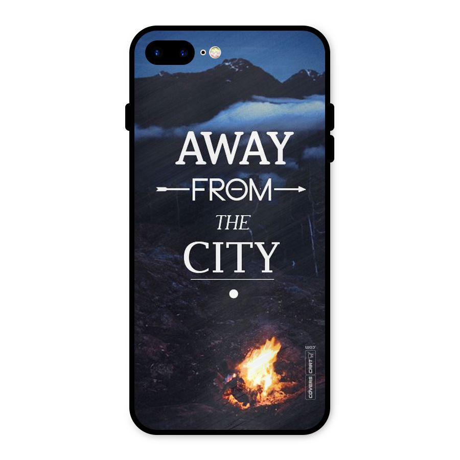 Away From City Metal Back Case for iPhone 8 Plus