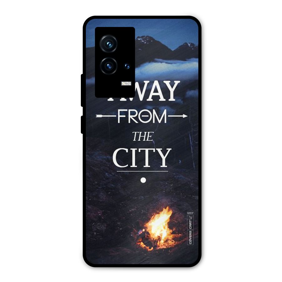 Away From City Metal Back Case for iQOO 9 5G