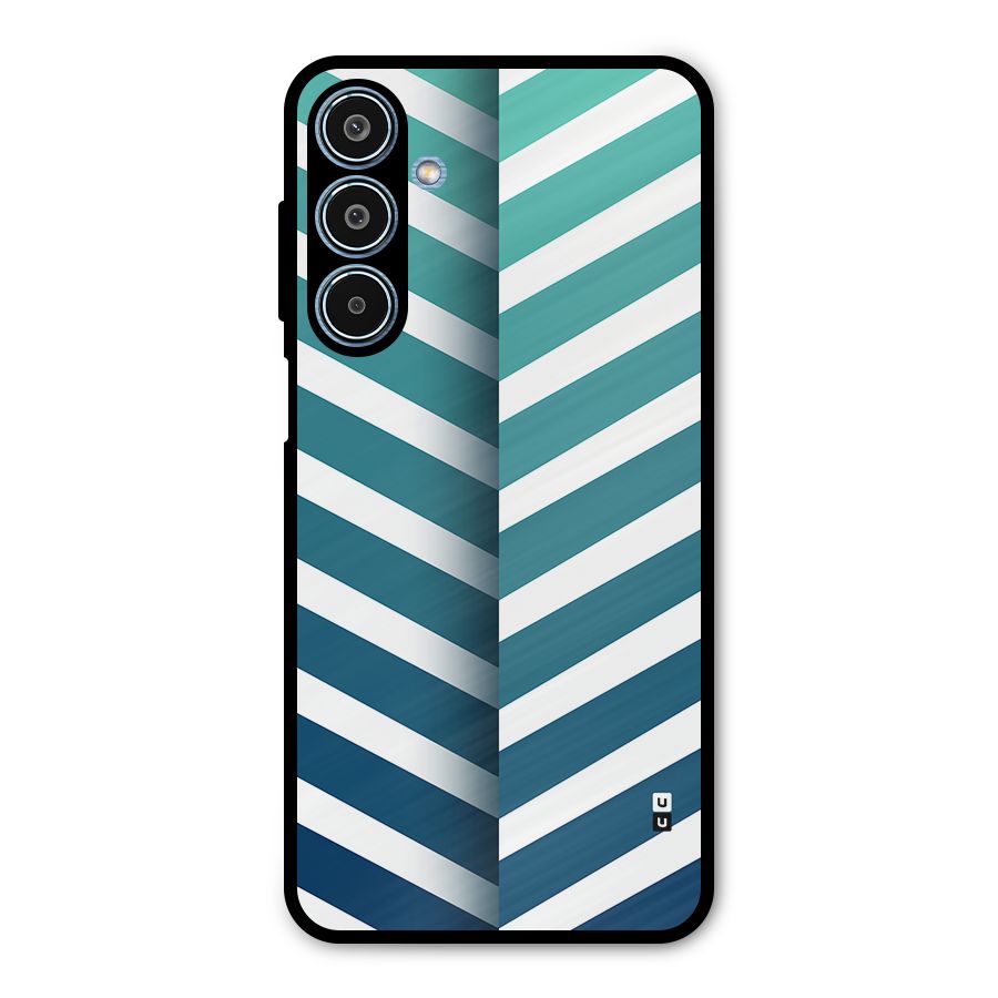 Awesome Angular Stripes Metal Back Case for Galaxy M35