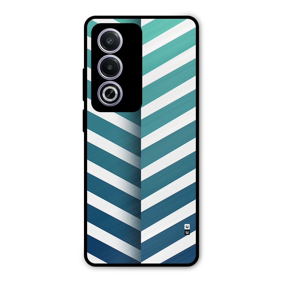 Awesome Angular Stripes Metal Back Case for Oppo A3 Pro