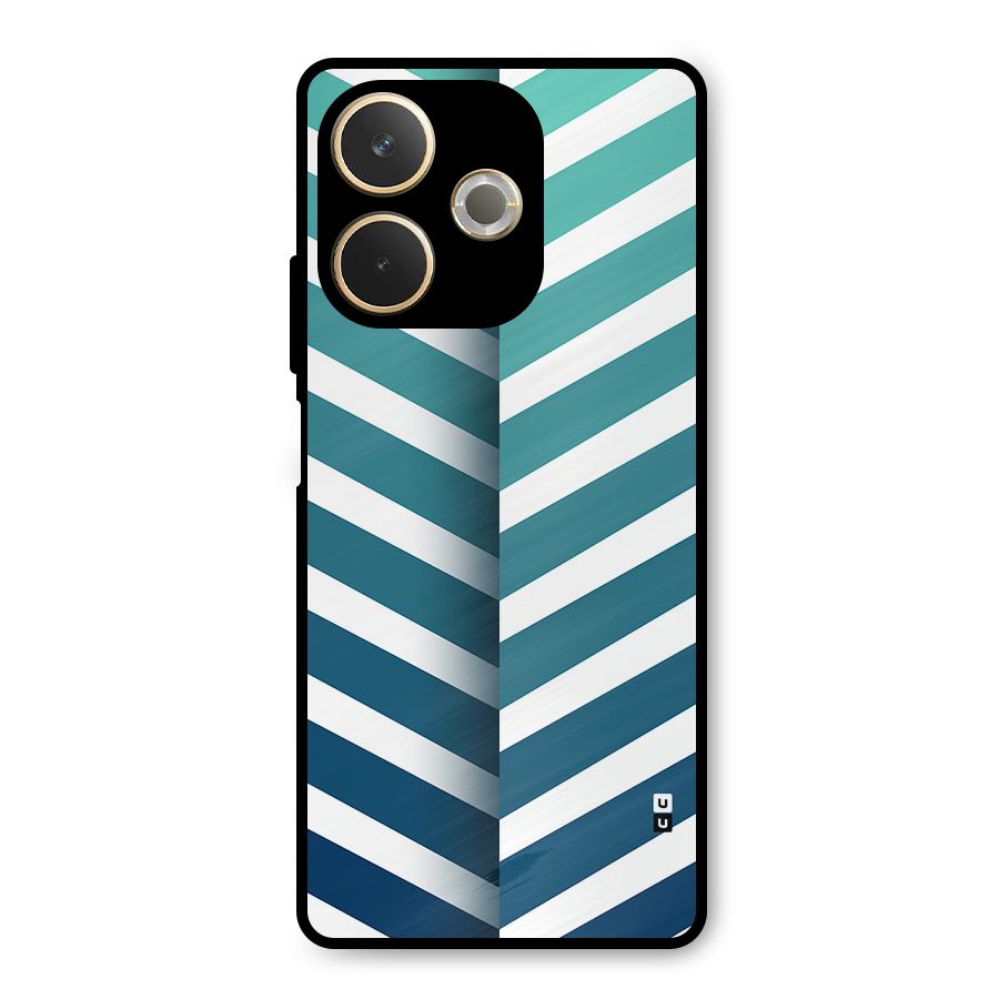 Awesome Angular Stripes Metal Back Case for Oppo A5 Pro