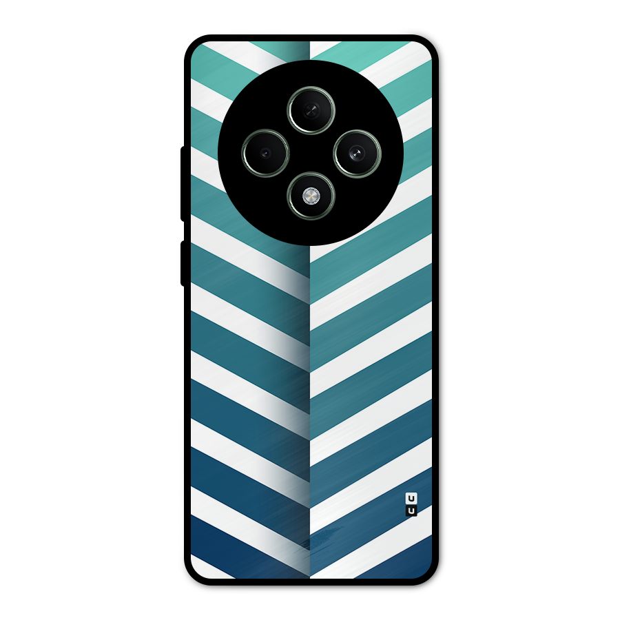 Awesome Angular Stripes Metal Back Case for Oppo F27