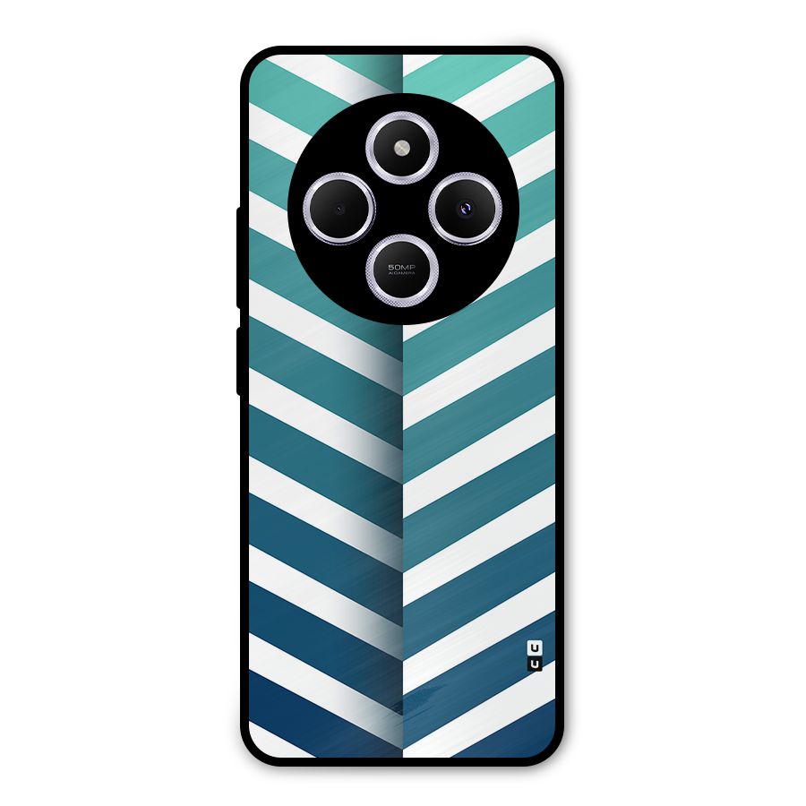 Awesome Angular Stripes Metal Back Case for Poco C75 5G