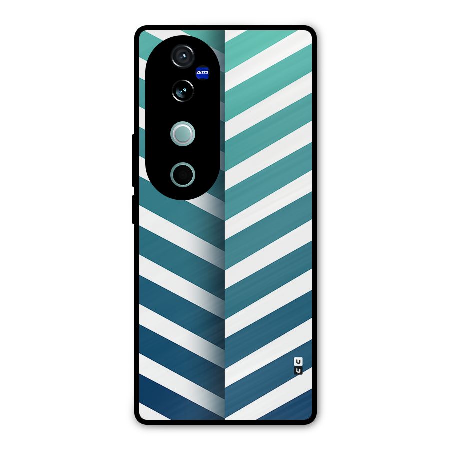 Awesome Angular Stripes Metal Back Case for Vivo V40 Pro