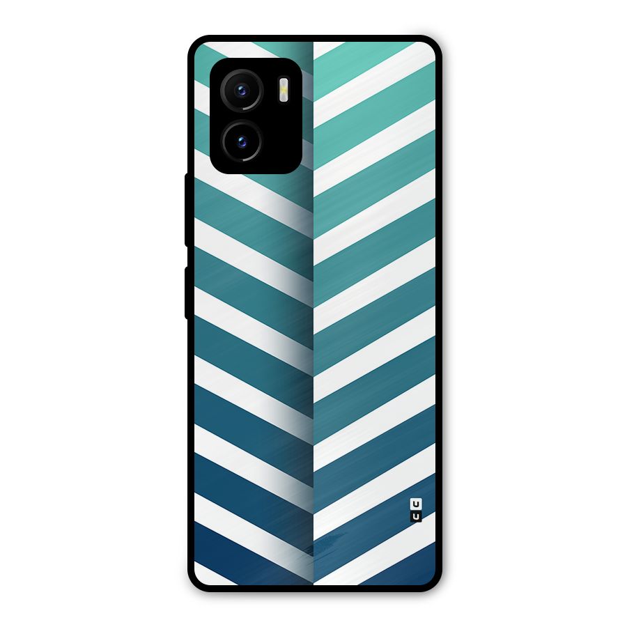 Awesome Angular Stripes Metal Back Case for Vivo Y15s