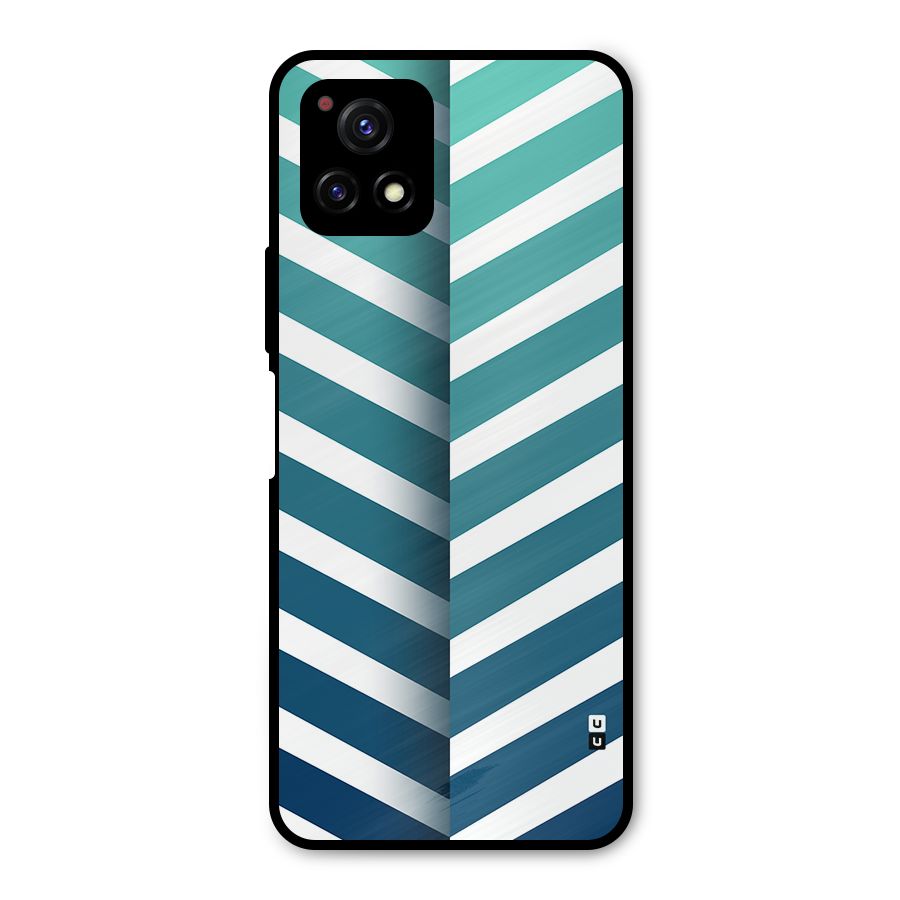 Awesome Angular Stripes Metal Back Case for Vivo Y72 5G