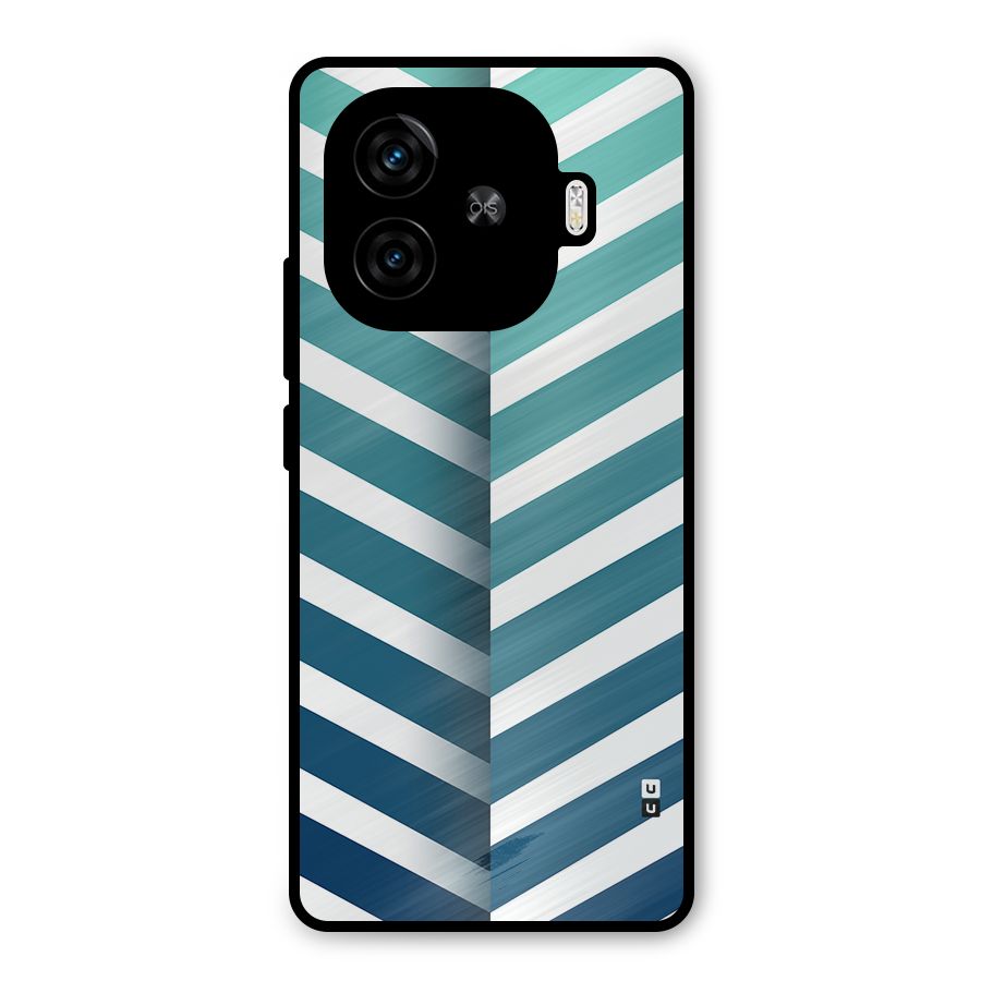 Awesome Angular Stripes Metal Back Case for iQOO Z9 Turbo