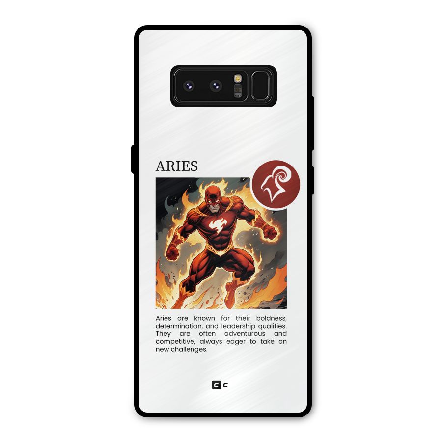 Awesome Aries Metal Back Case for Galaxy Note 8