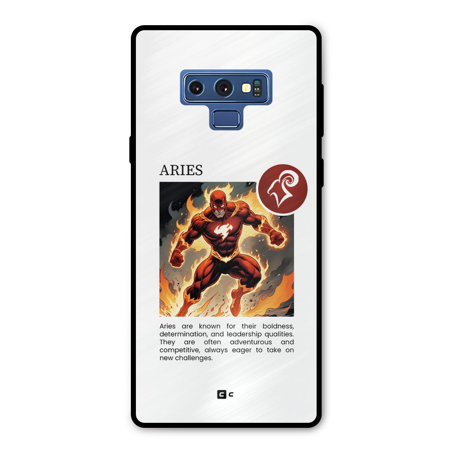 Awesome Aries Metal Back Case for Galaxy Note 9