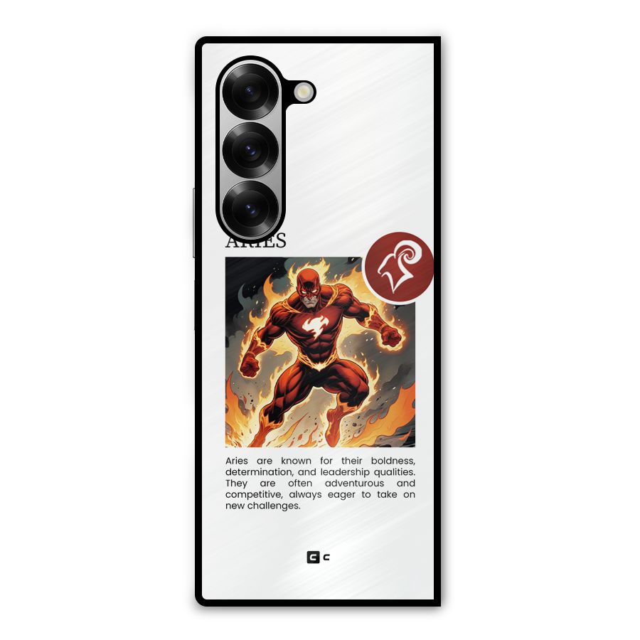 Awesome Aries Metal Back Case for Galaxy Z Fold6