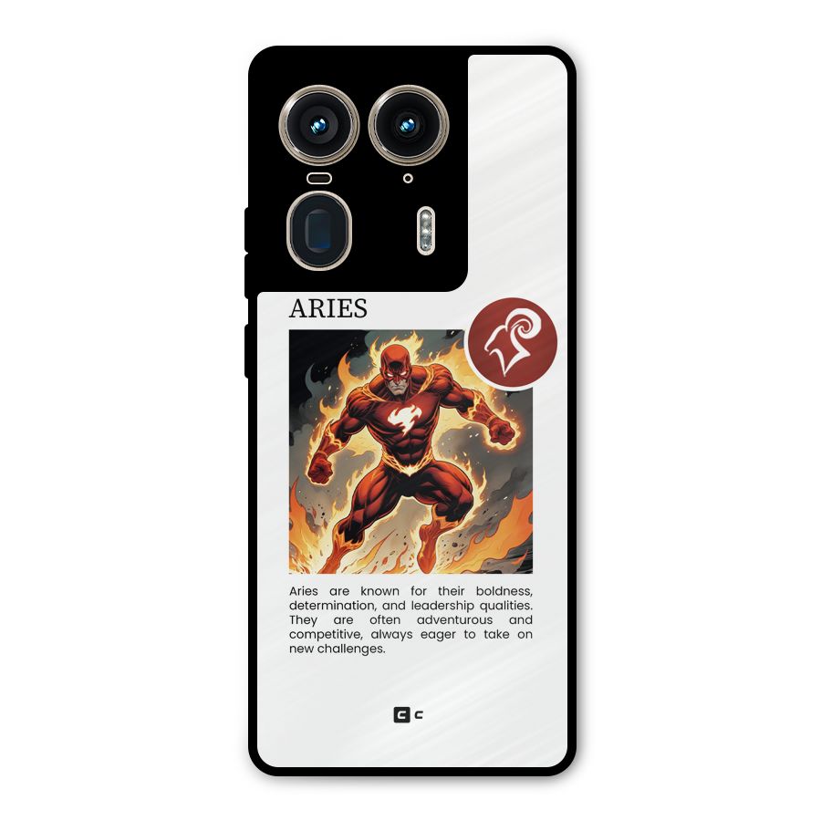 Awesome Aries Metal Back Case for Motorola Edge 50 Ultra