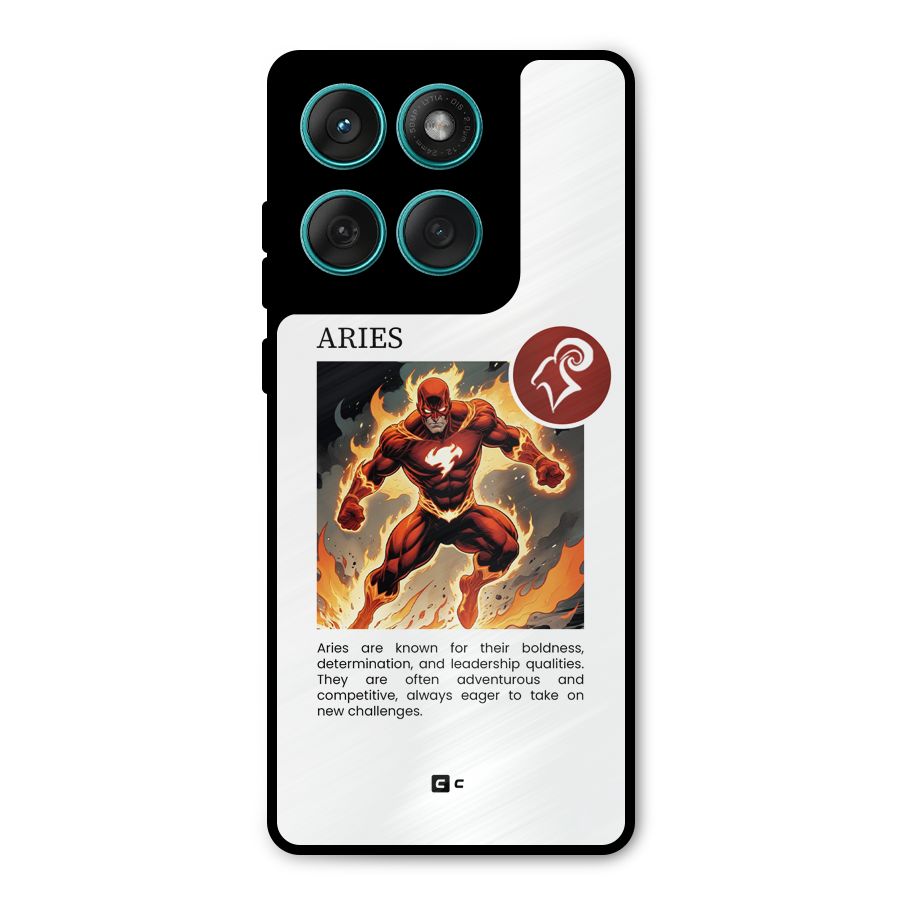 Awesome Aries Metal Back Case for Motorola Edge 60