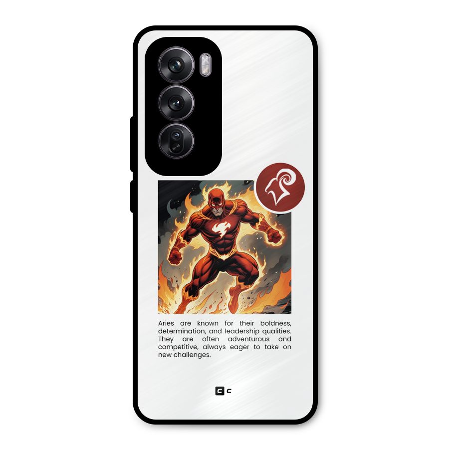 Awesome Aries Metal Back Case for Oppo Reno12 Pro